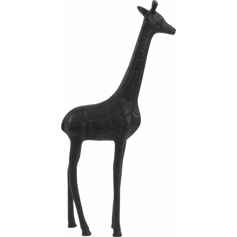 Light and Living Giraffe Standing Ornament - Black - Small