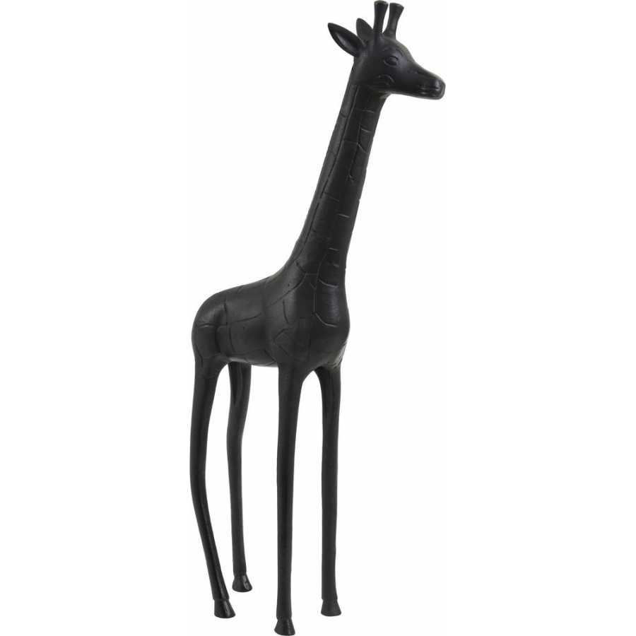 Light and Living Giraffe Standing Ornament - Black - Large
