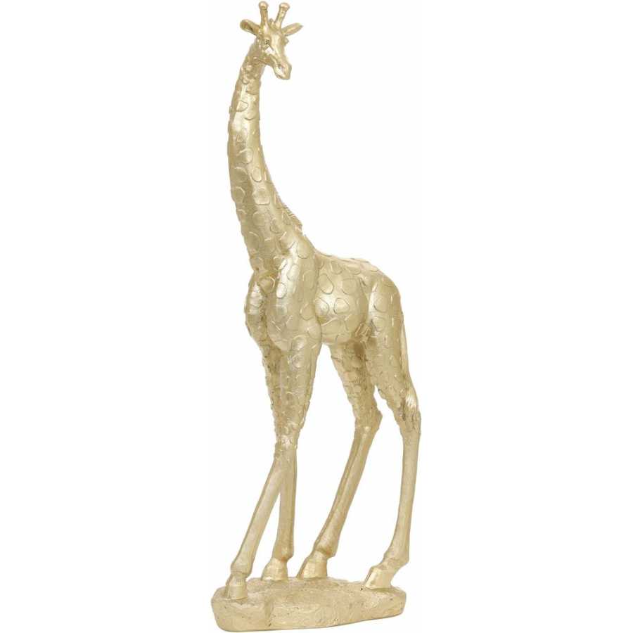 Light and Living Giraffe Looking Left Ornament With Base - Gold- Small