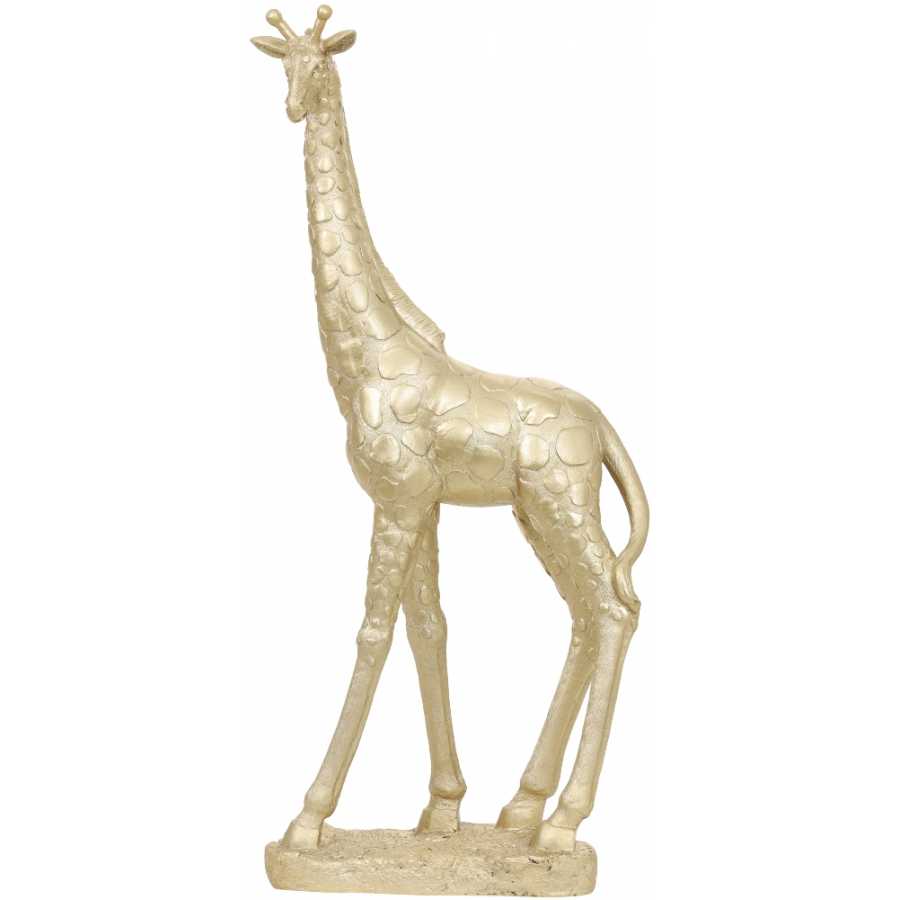 Light and Living Giraffe Looking Left Ornament With Base - Gold- Large