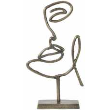 Light and Living Face Wire Ornament - Bronze
