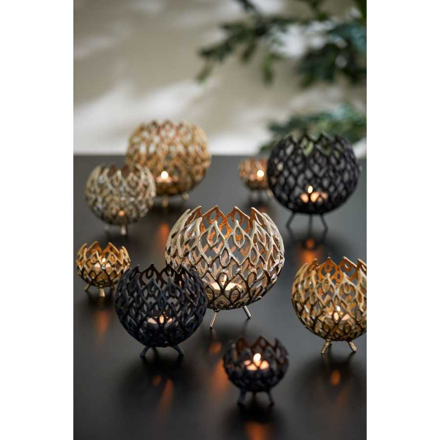 Light and Living Siam Tealight Holder - Gold