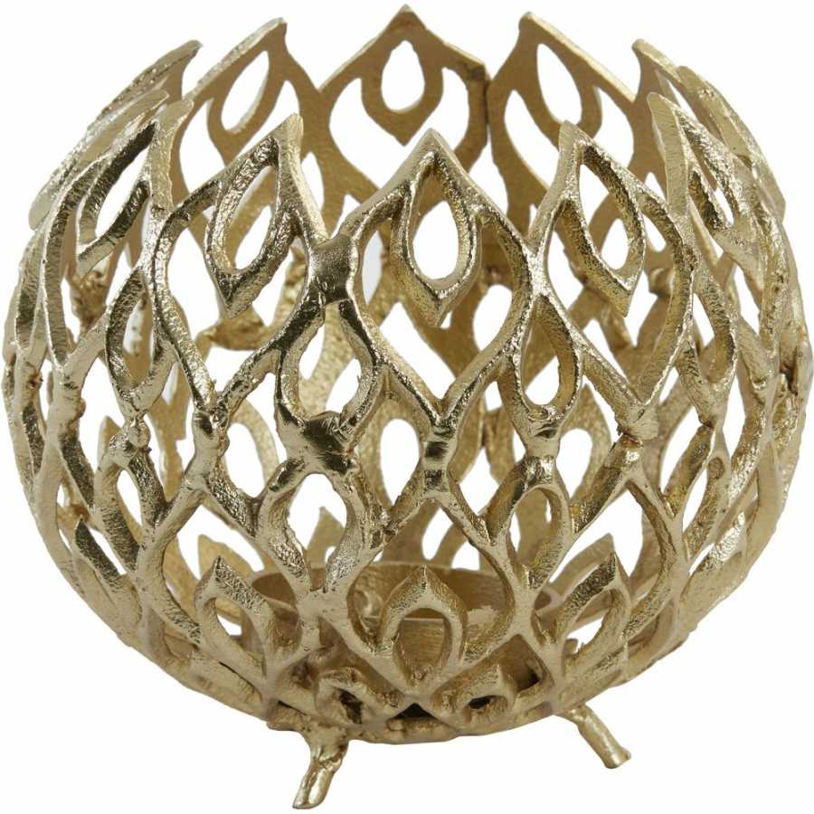 Light and Living Siam Tealight Holder - Gold