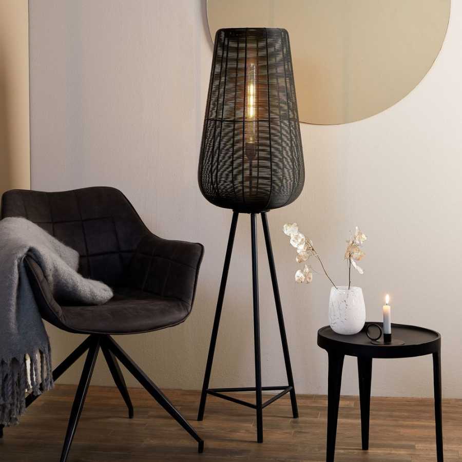 Light and Living Adeta Floor Lamp - Black - Small