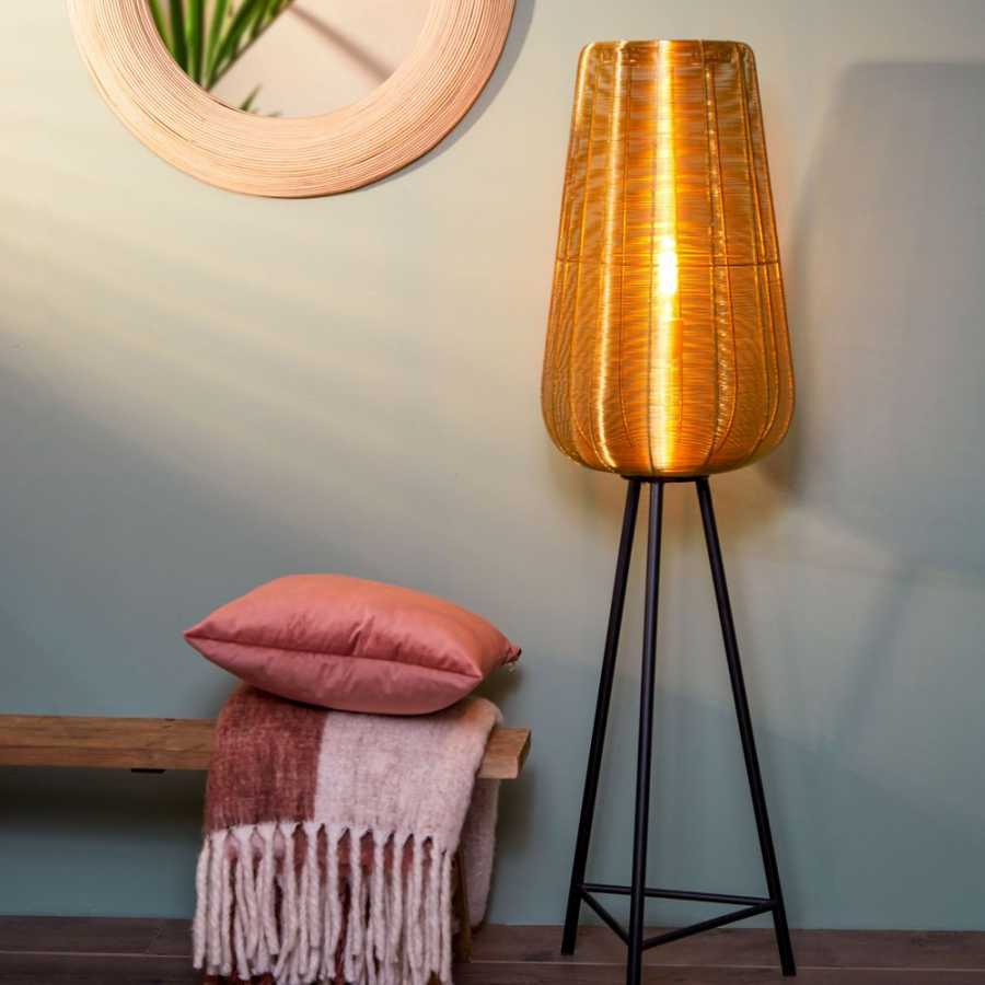 Light and Living Adeta Floor Lamp - Gold - Small