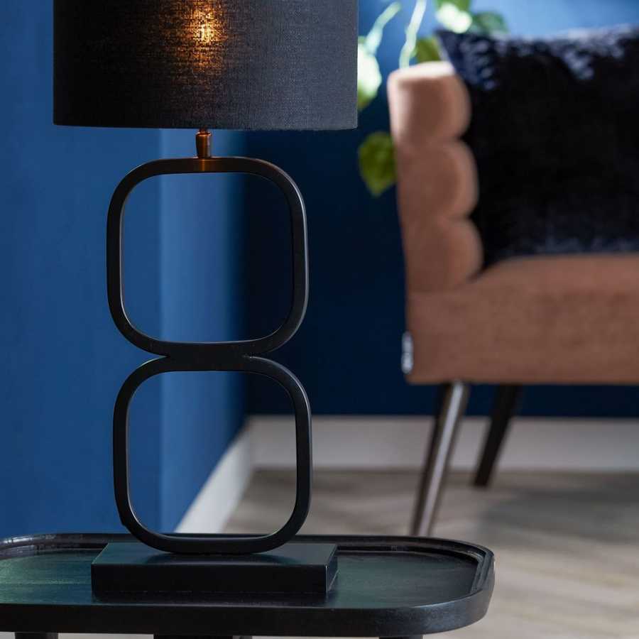 Light and Living Lutika Table Lamp Base - Black - Small