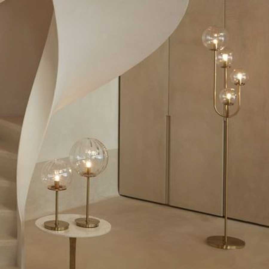 Light and Living Magdala 4 Floor Lamp - Clear
