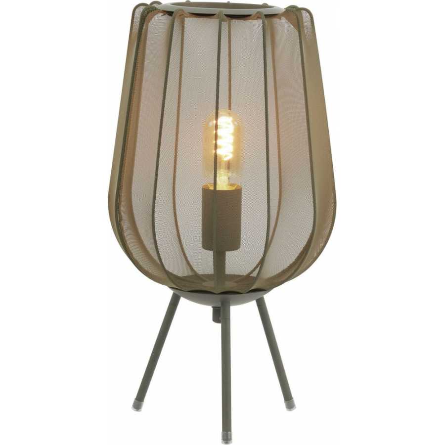 Light and Living Plumeria Table Lamp - Dark Green - Small