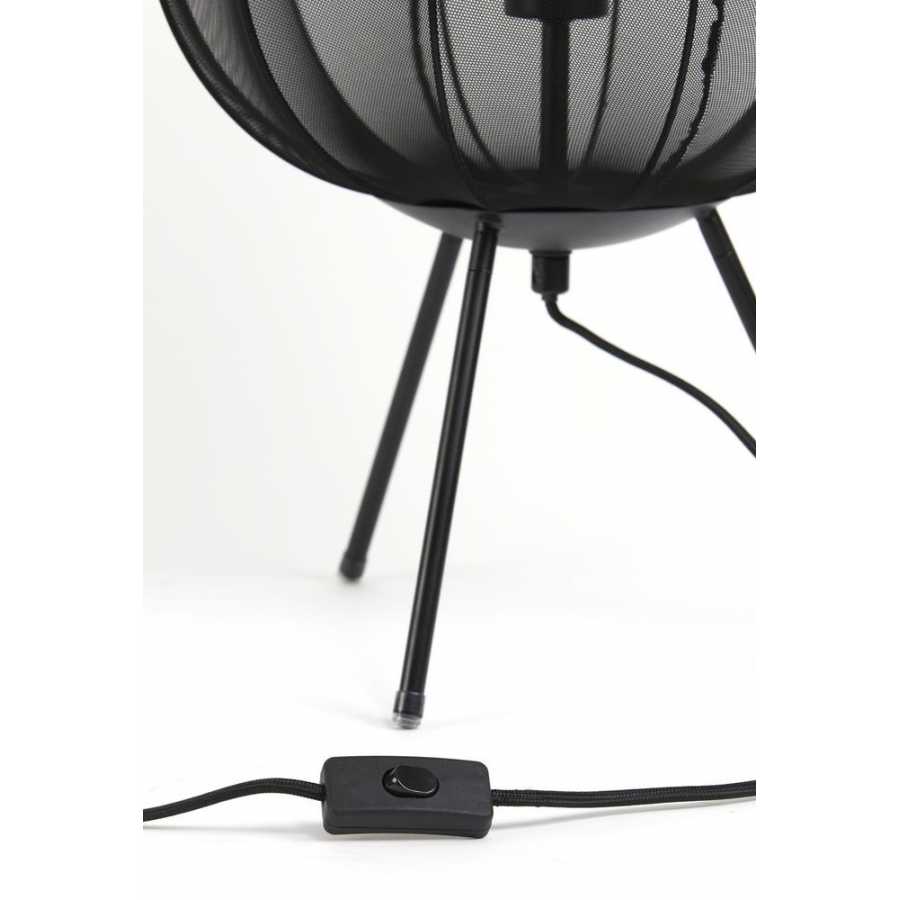 Light and Living Plumeria Table Lamp - Black - Large