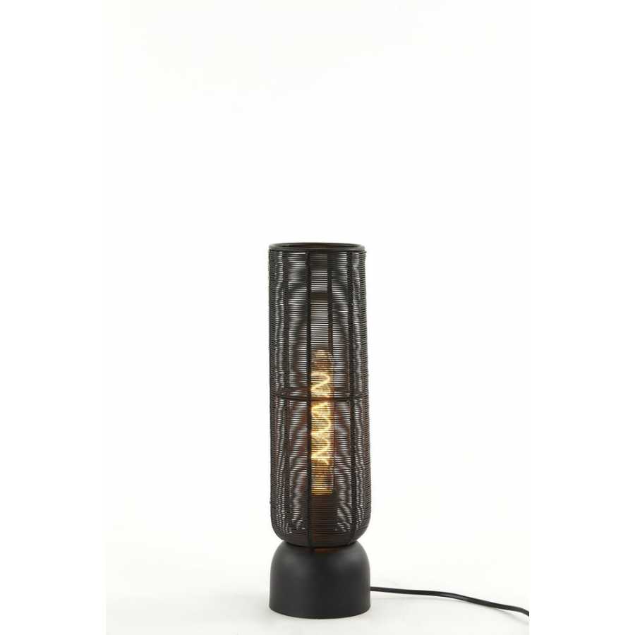Light and Living Lezuza Table Lamp - Matt Black - Small