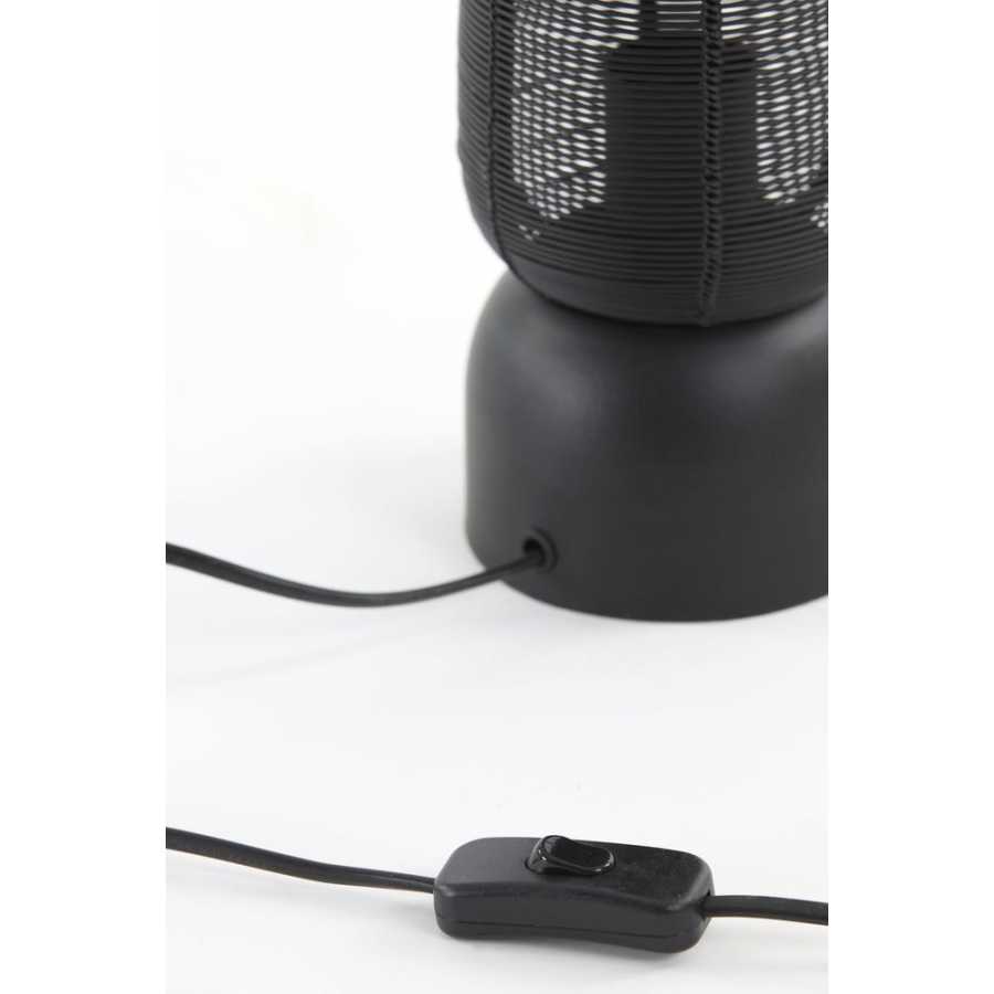 Light and Living Lezuza Table Lamp - Matt Black - Small