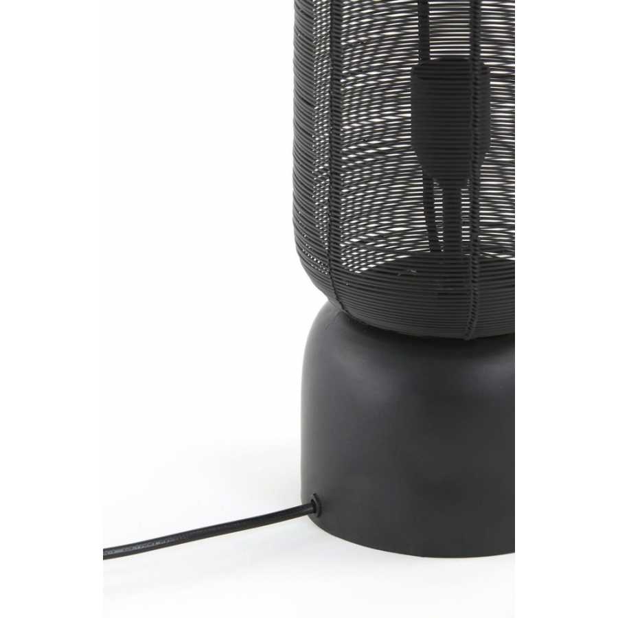 Light and Living Lezuza Table Lamp - Matt Black - Large