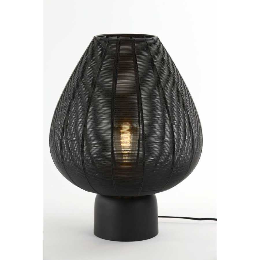 Light and Living Suneko Table Lamp - Matt Black - Large