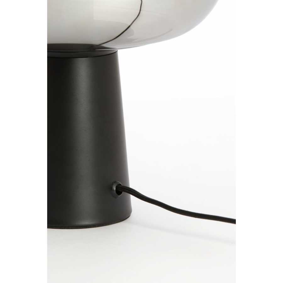 Light and Living Misty Table Lamp - Smoked & Matt Black