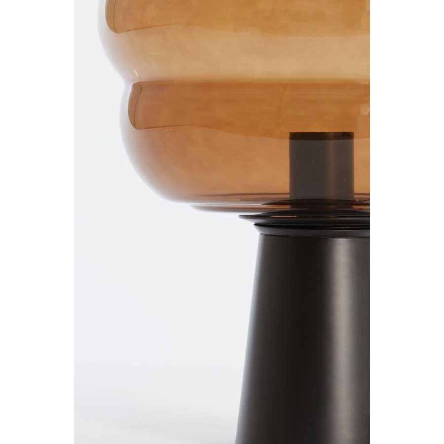 Light and Living Misty Table Lamp - Brown & Matt Black - Small