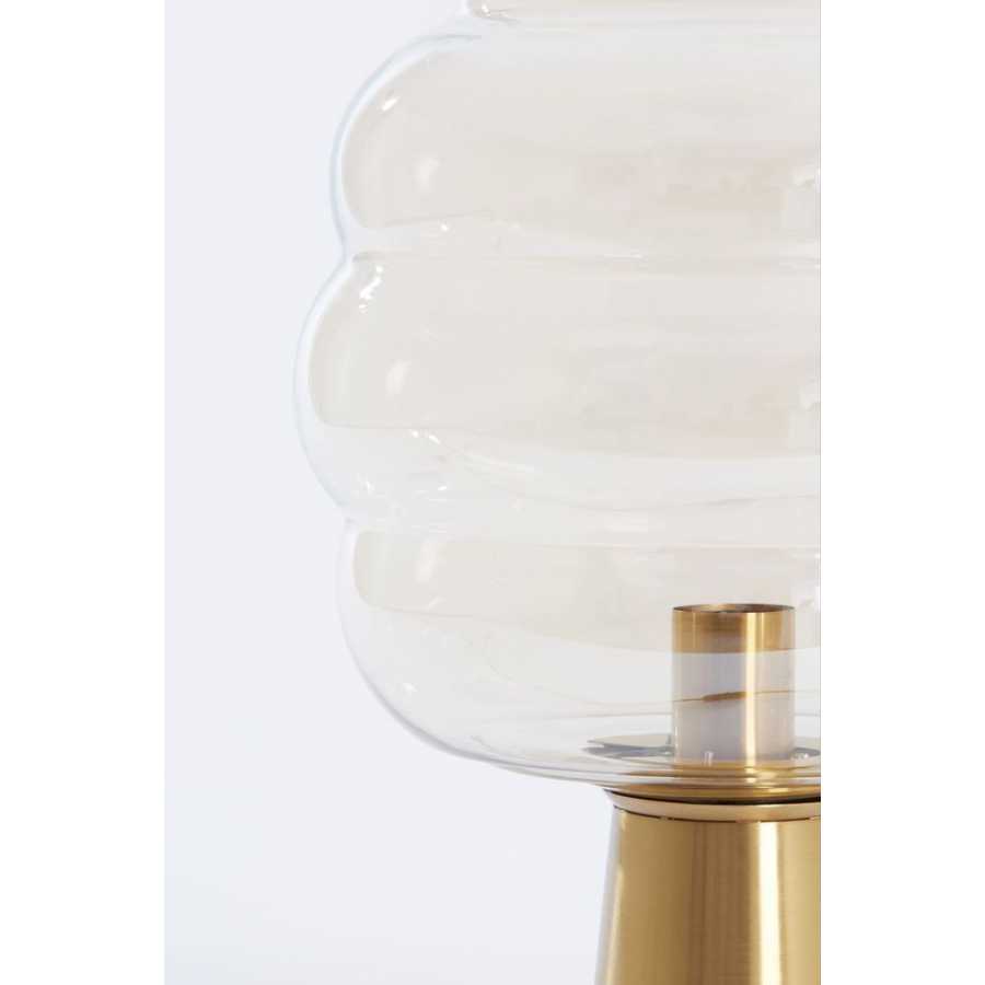Light and Living Misty Table Lamp - Amber & Gold - Small