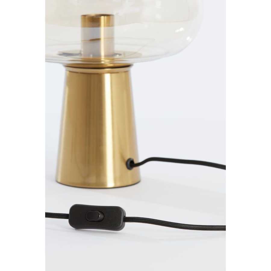 Light and Living Misty Table Lamp - Amber & Gold - Small
