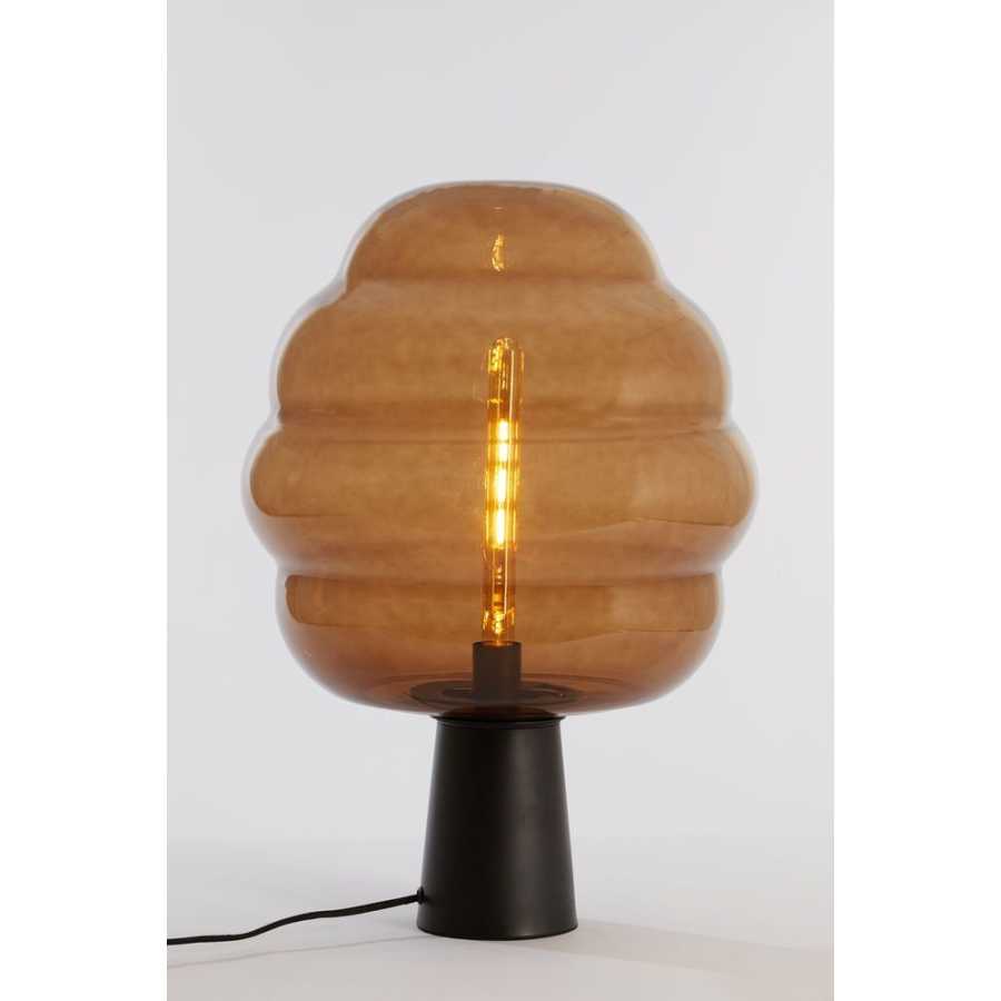 Light and Living Misty Table Lamp - Brown & Matt Black - Large