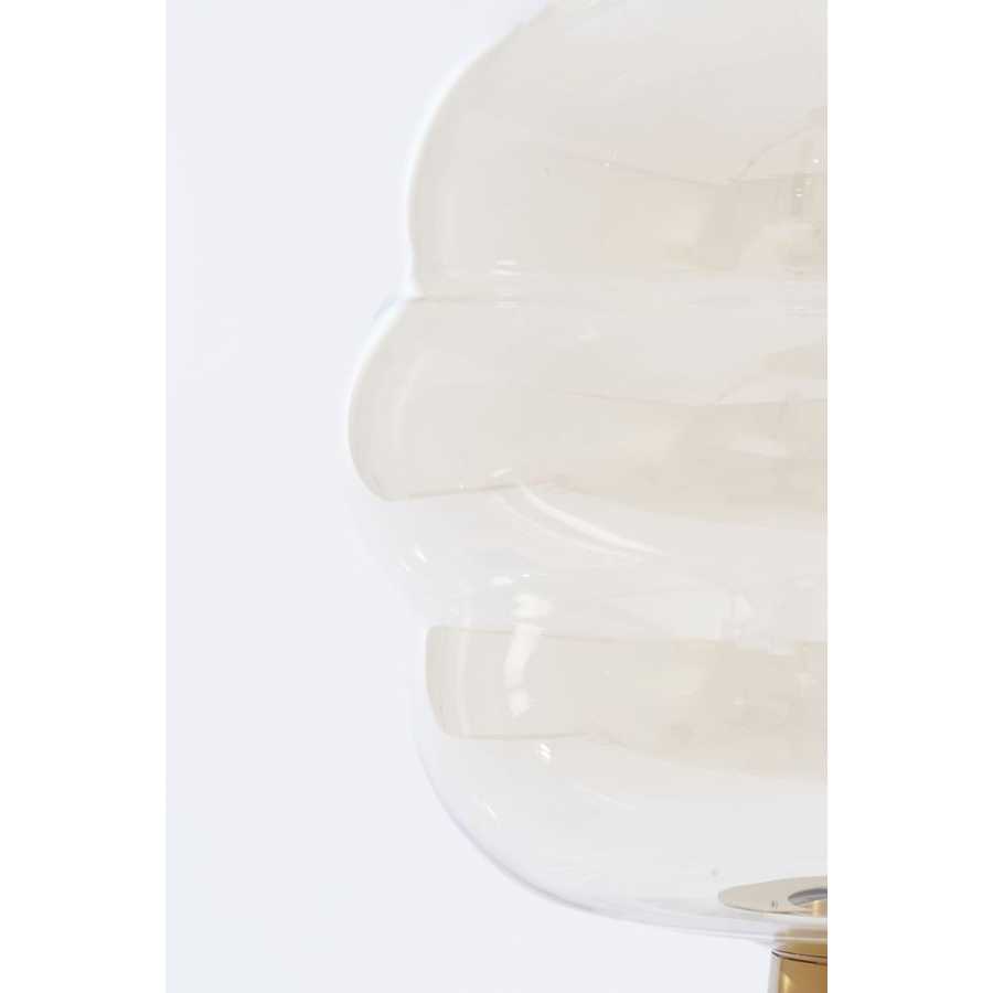 Light and Living Misty Table Lamp - Amber & Gold - Large