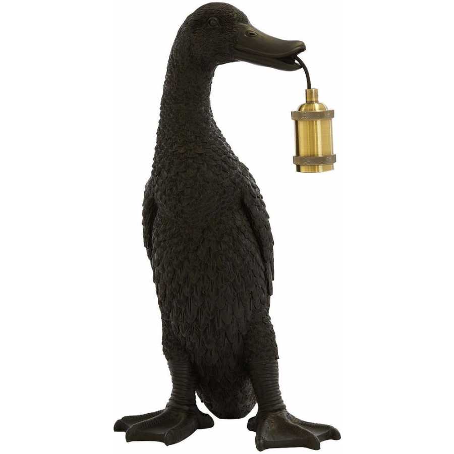 Light and Living Duck Table Lamp - Black - Small