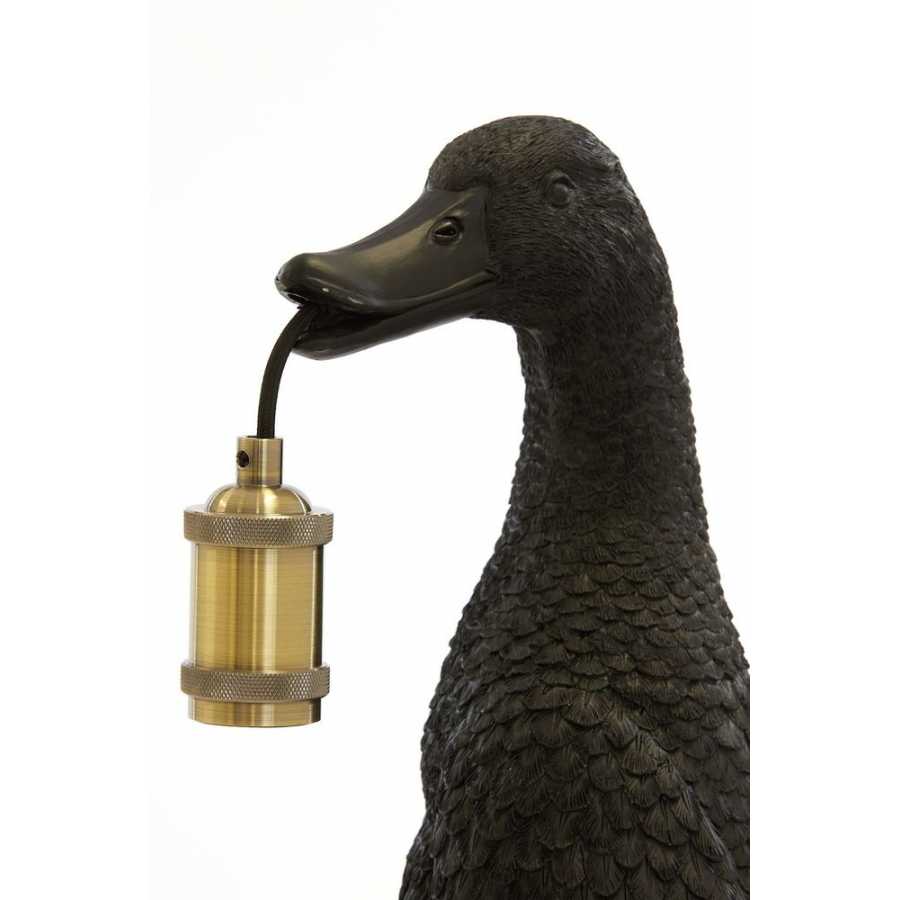 Light and Living Duck Table Lamp - Black - Small