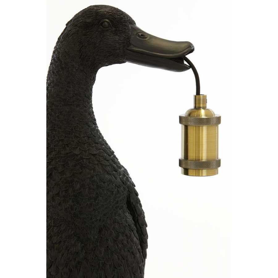 Light and Living Duck Table Lamp - Black - Small