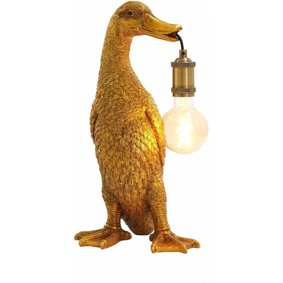 Light and Living Duck Table Lamp - Antique Bronze - Small