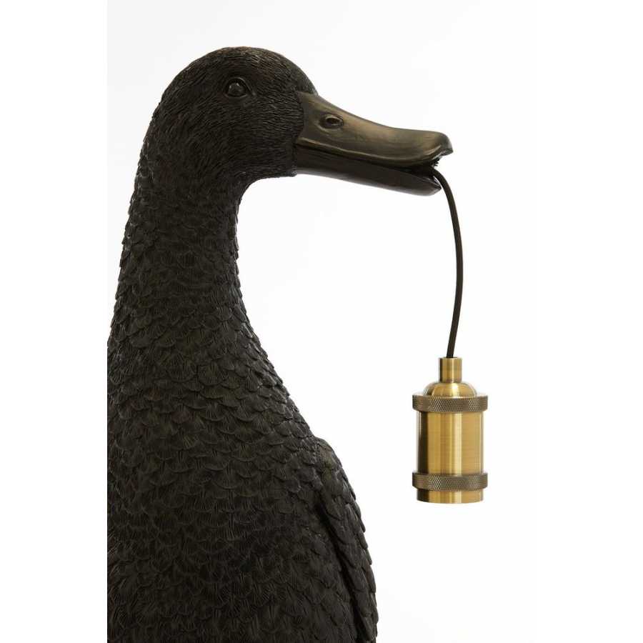 Light and Living Duck Table Lamp - Black - Large