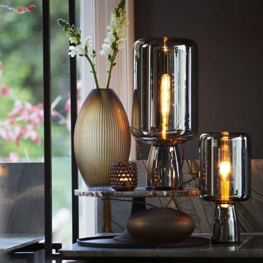 Light and Living Lotta Table Lamp - Smoked & Gold - Small
