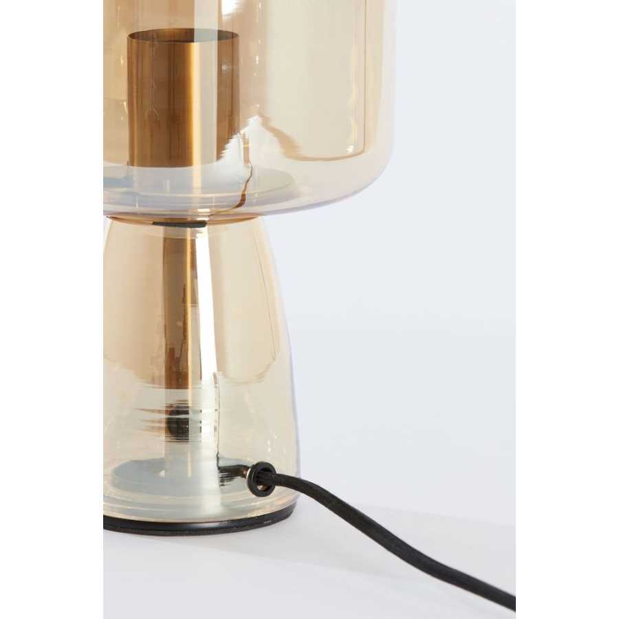 Light and Living Lotta Table Lamp - Amber & Gold - Small