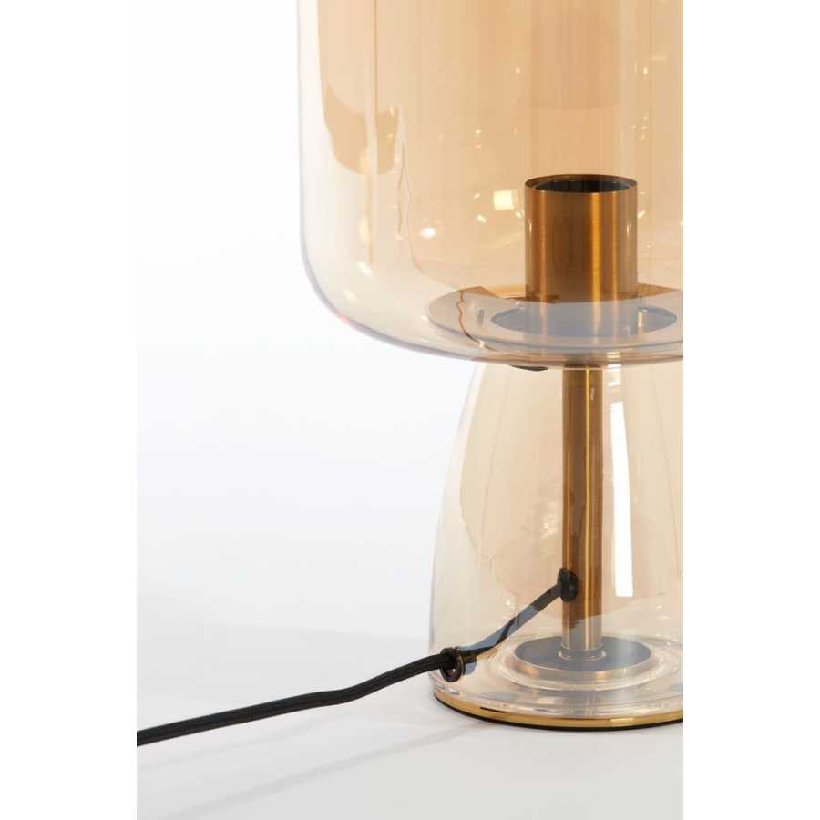 Light and Living Lotta Table Lamp - Amber & Gold - Large