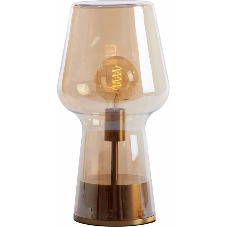 Light and Living Tonga Table Lamp - Amber & Antique Bronze - Small