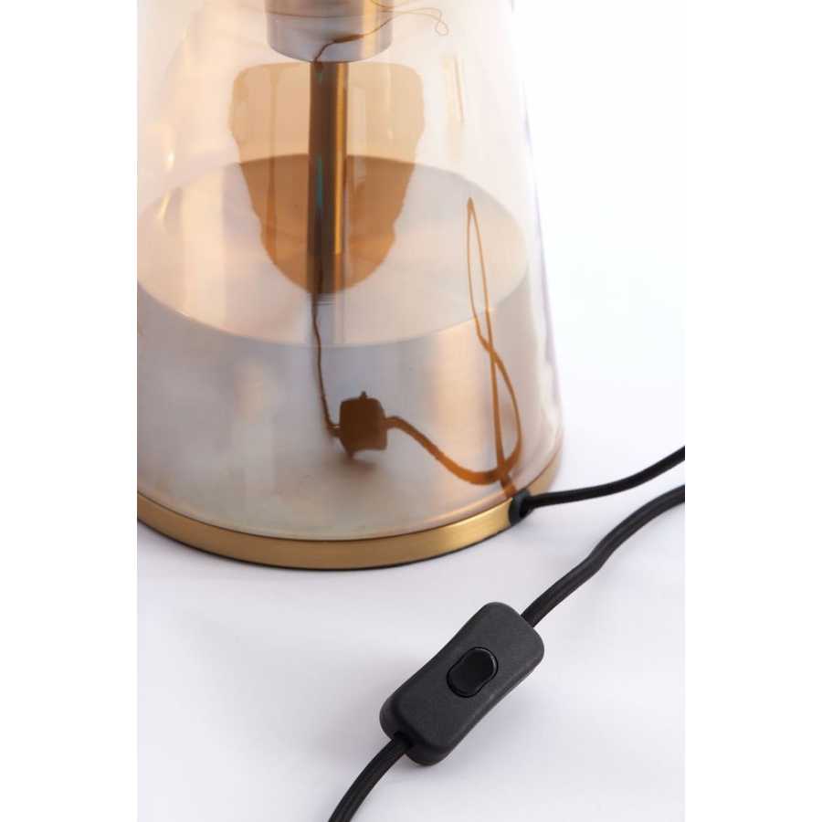 Light and Living Tonga Table Lamp - Amber & Antique Bronze - Small