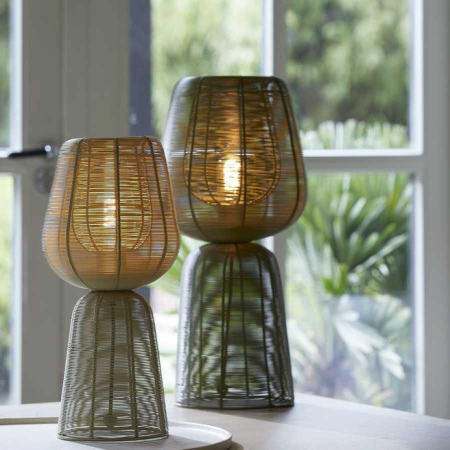 Light and Living Aboso Table Lamp - Green