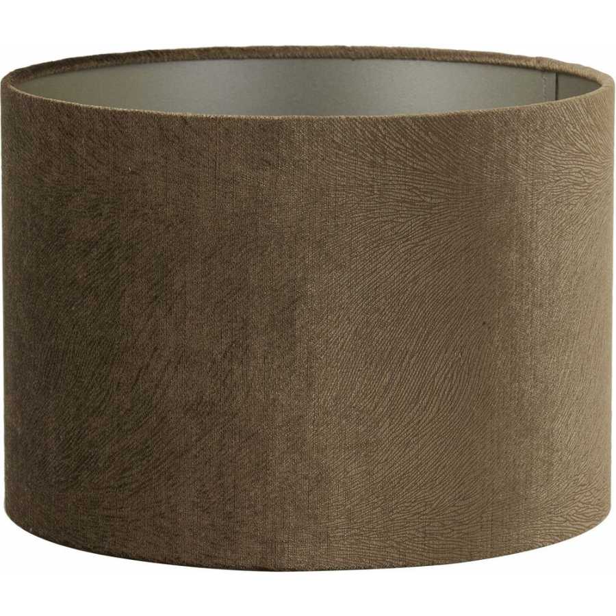 Light and Living Lubis Round Lamp Shade - Brown - Height: 15cm x Width: 20cm x Depth: 20cm