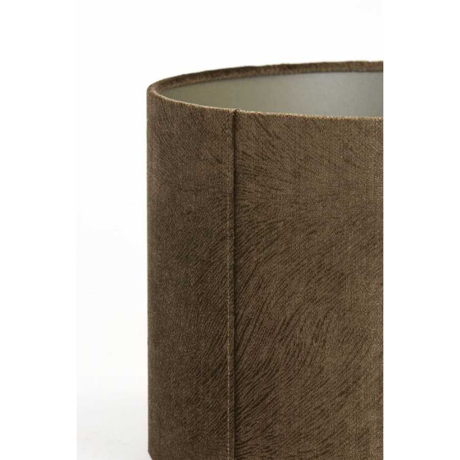 Light and Living Lubis Round Lamp Shade - Brown - Height: 15cm x Width: 20cm x Depth: 20cm