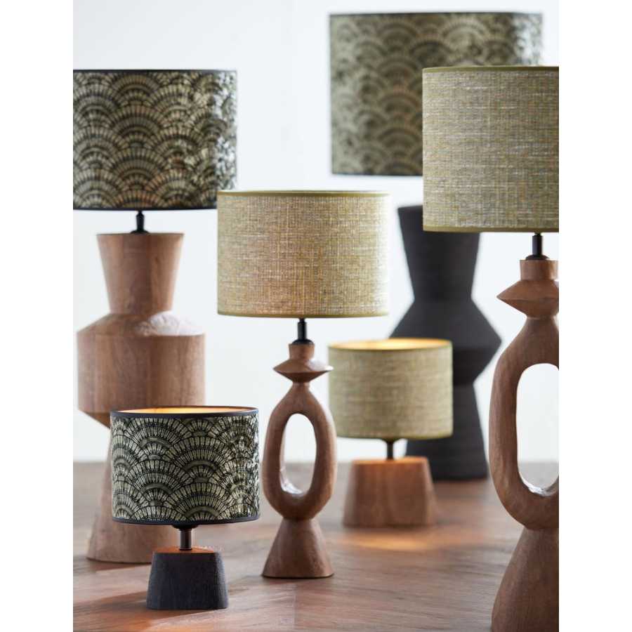 Light and Living Tweed Lamp Shade - Height: 15cm x Width: 20cm x Depth: 20cm