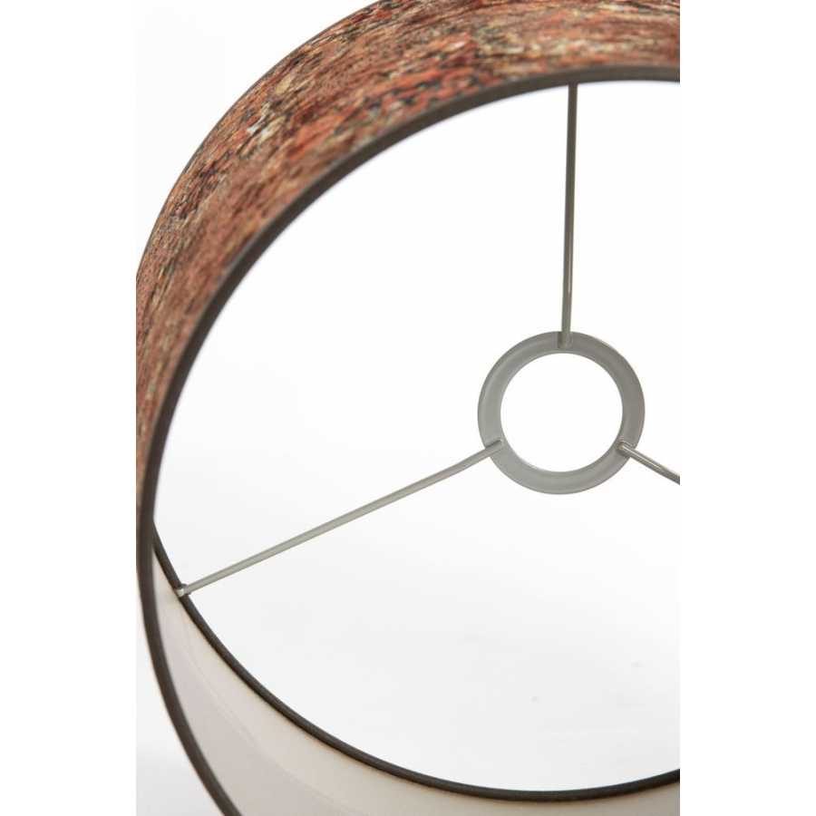 Light and Living Keyon Round Lamp Shade - Terra - Height: 15cm x Width: 20cm x Depth: 20cm