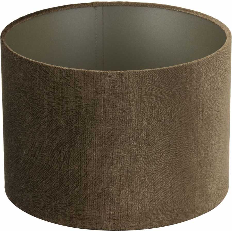 Light and Living Lubis Round Lamp Shade - Brown - Height: 18cm x Width: 25cm x Depth: 25cm