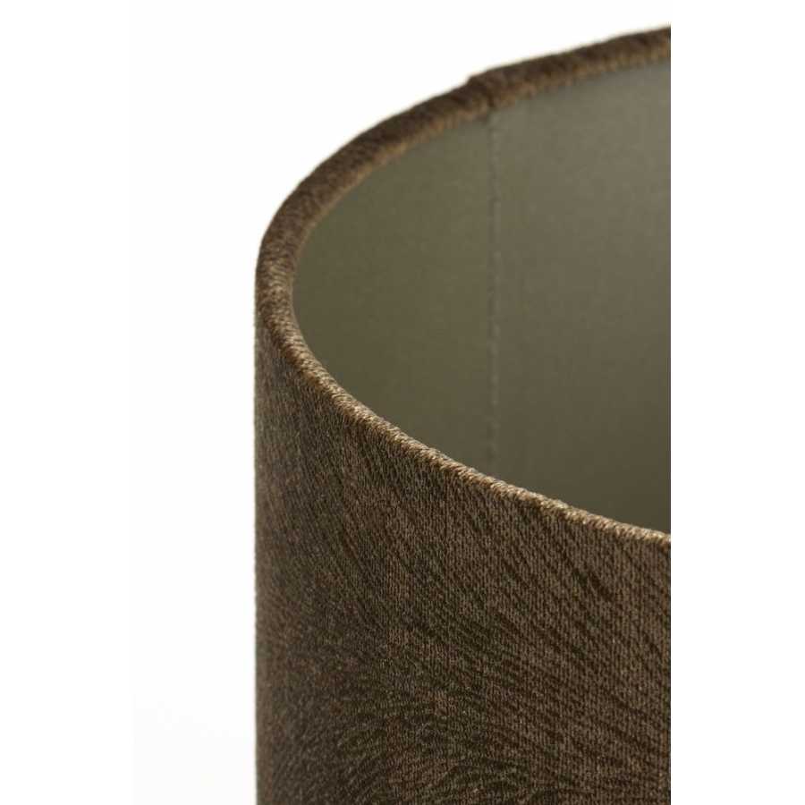 Light and Living Lubis Round Lamp Shade - Brown - Height: 21cm x Width: 30cm x Depth: 30cm