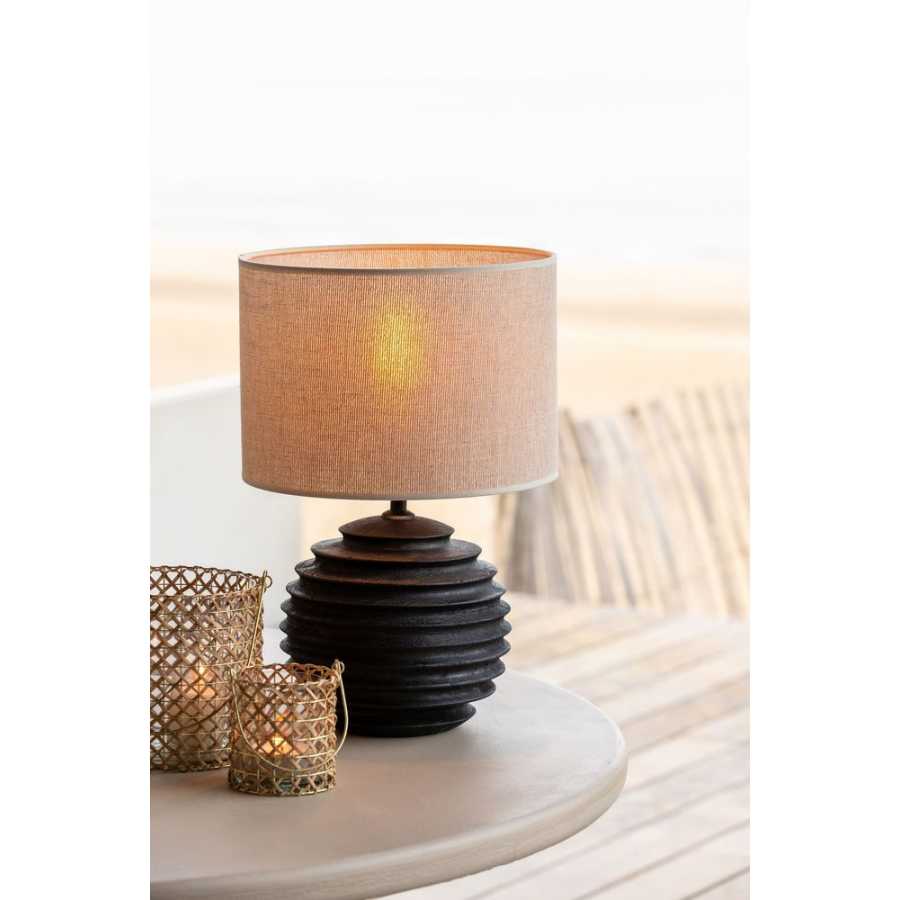 Light and Living Breska Round Lamp Shade - Height: 21cm x Width: 30cm x Depth: 30cm