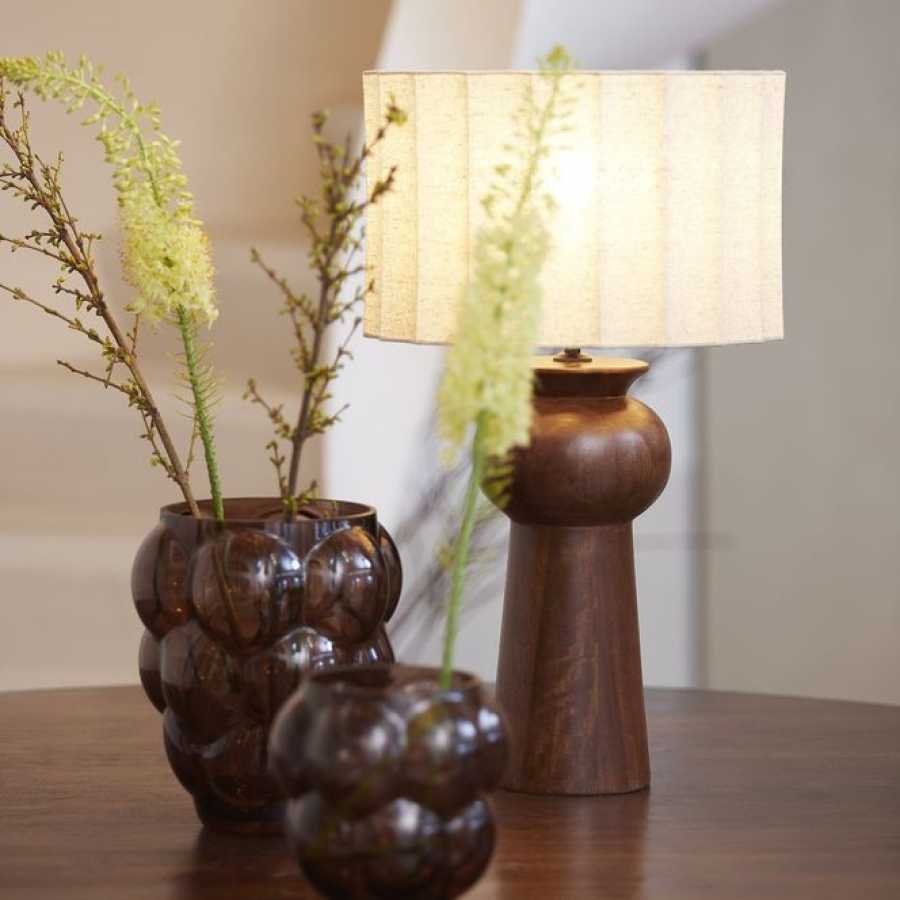 Light and Living Disli Round Lamp Shade - Natural - Height: 22cm x Width: 35cm x Depth: 35cm