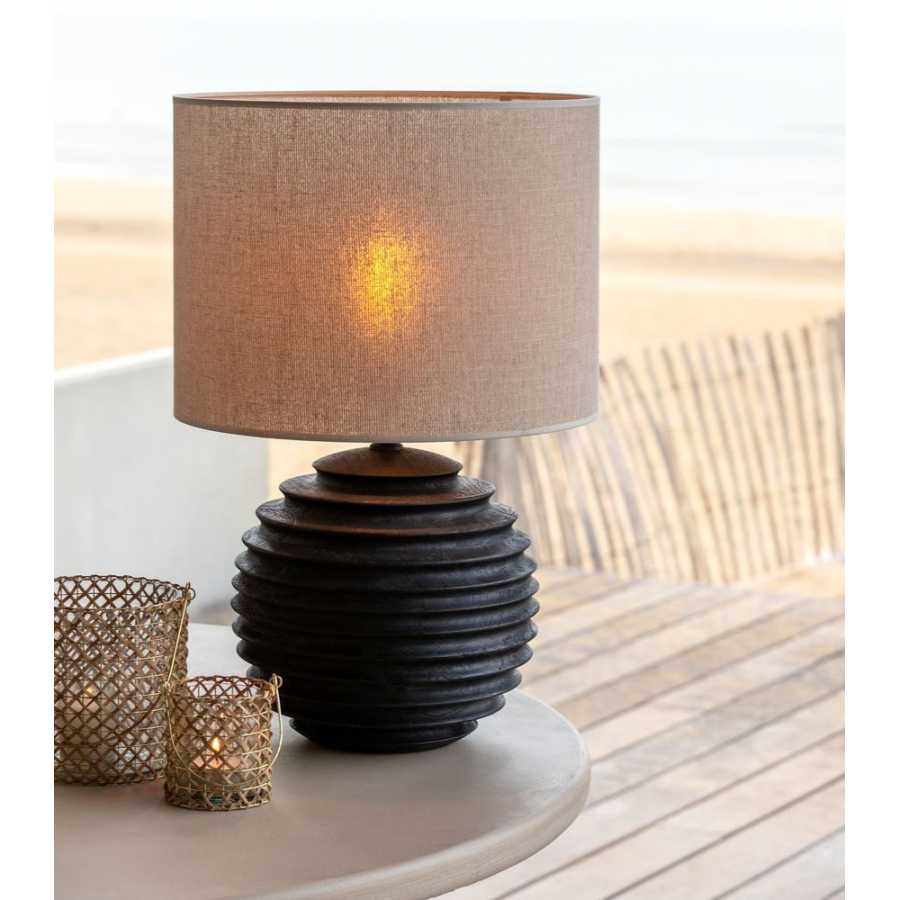 Light and Living Breska Round Lamp Shade - Height: 30cm x Width: 40cm x Depth: 40cm