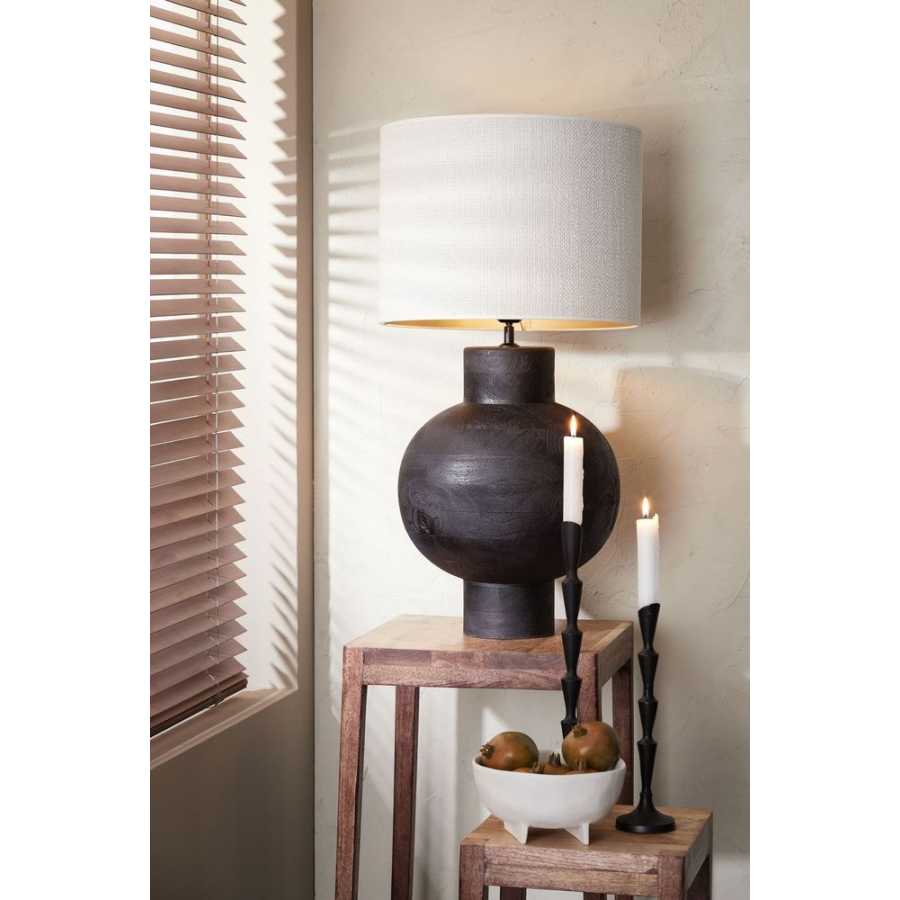 Light and Living Saverna Round Lamp Shade - Egg White - Height: 30cm x Width: 40cm x Depth: 40cm