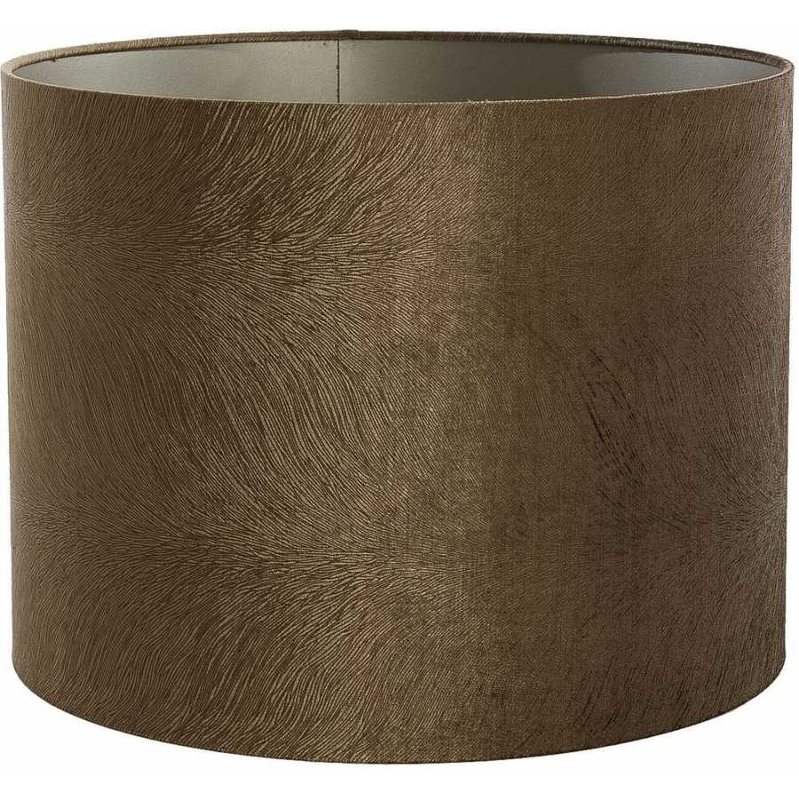 Light and Living Lubis Round Lamp Shade - Brown - Height: 38cm x Width: 50cm x Depth: 50cm