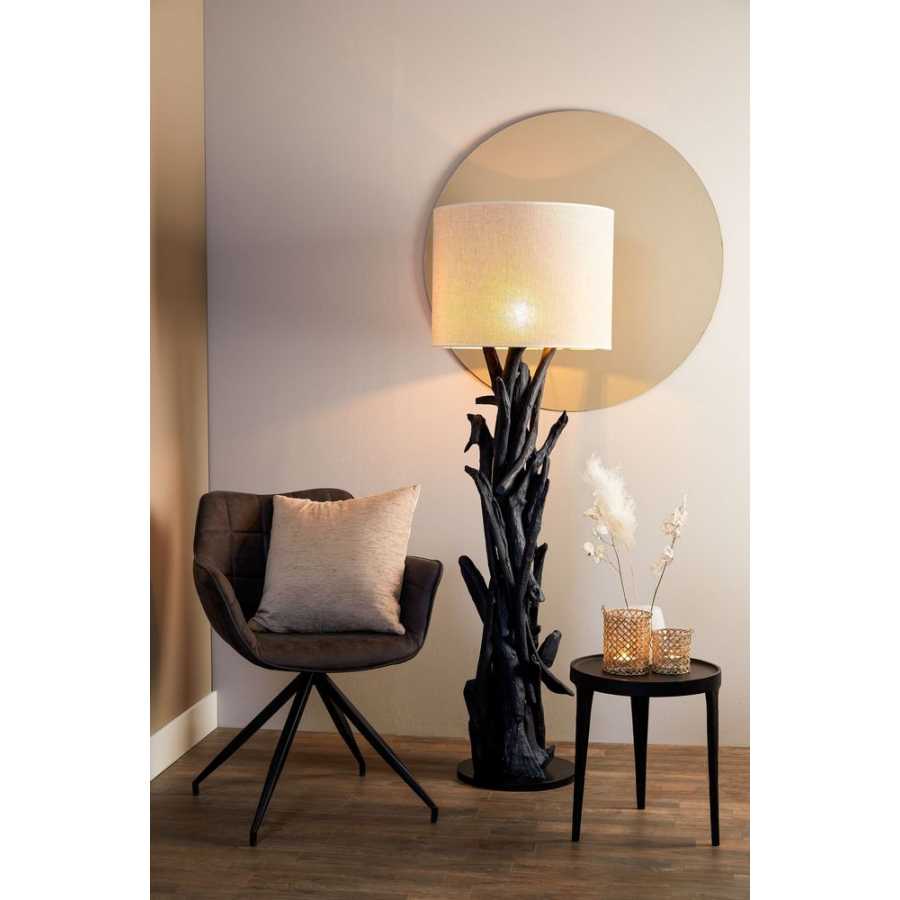 Light and Living Breska Round Lamp Shade - Height: 38cm x Width: 50cm x Depth: 50cm