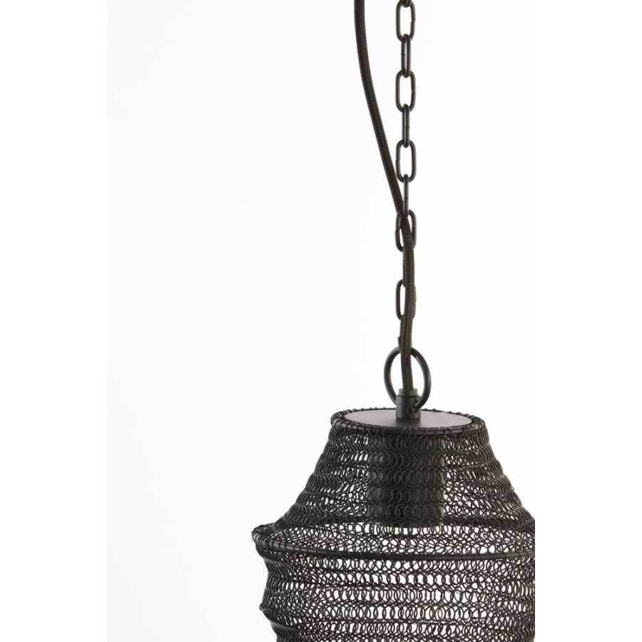 Light and Living Nakisha Pendant Light - Matt Black - Medium