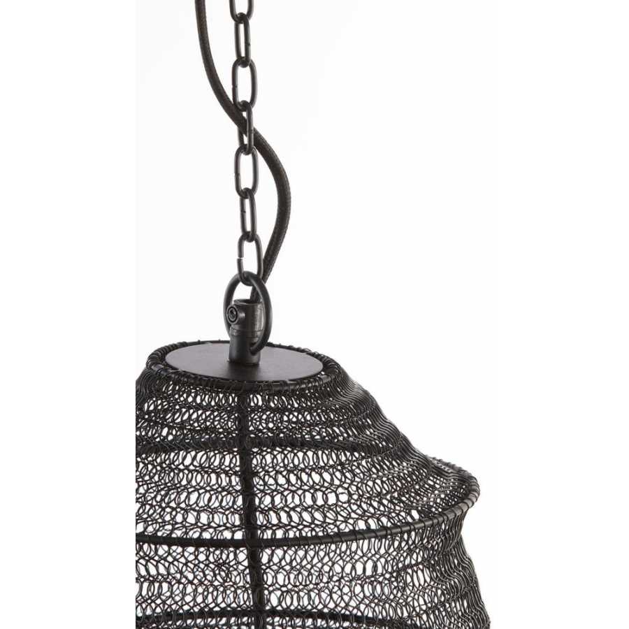 Light and Living Nakisha Pendant Light - Matt Black - Large