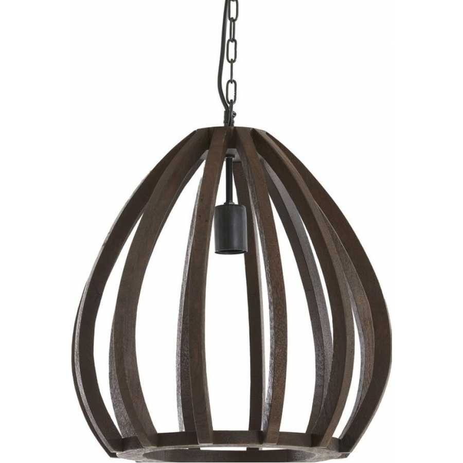 Light and Living Barsia Pendant Light - Matt Orange Brown - Small