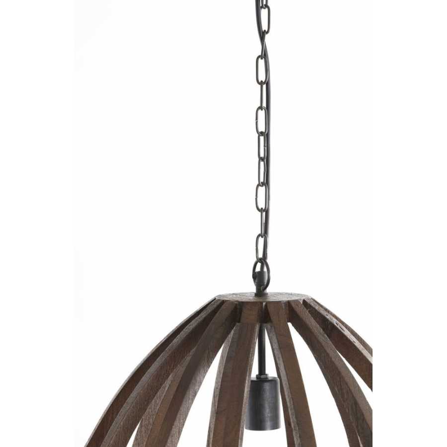 Light and Living Barsia Pendant Light - Matt Orange Brown - Small